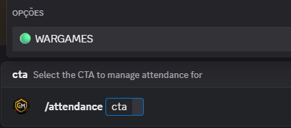 Bot's /attendance command
